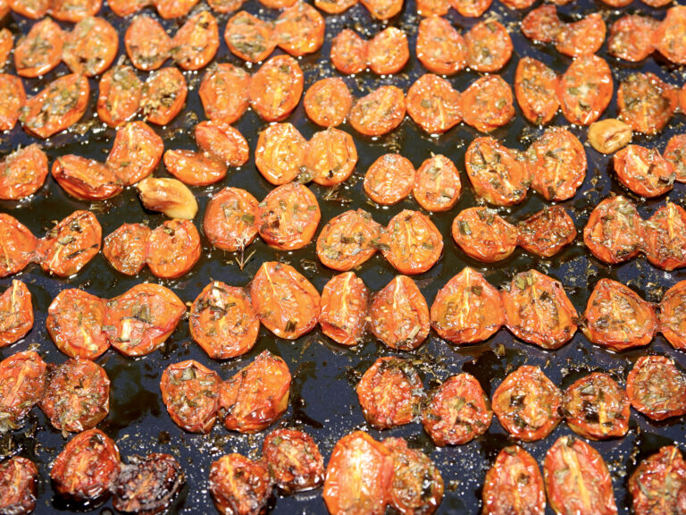 Pomodorini confit cotti al forno