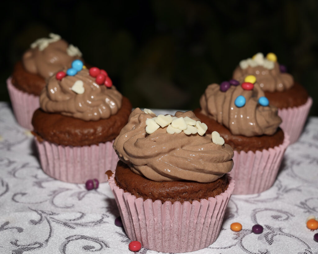 cupcakes al cioccolato decorati