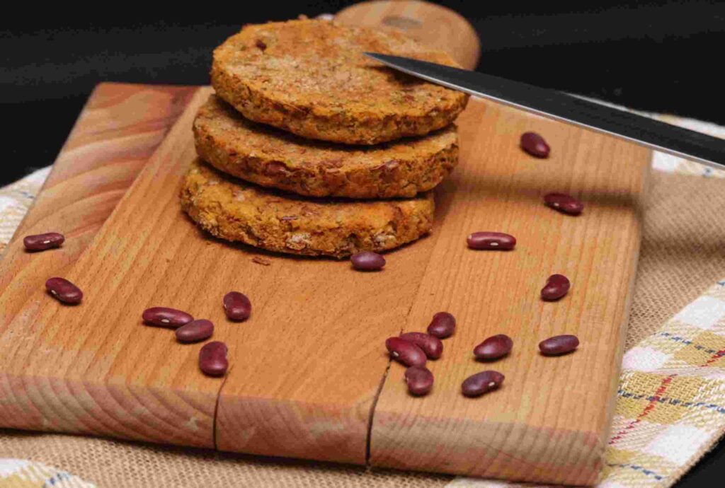 hamburger di fagioli borlotti