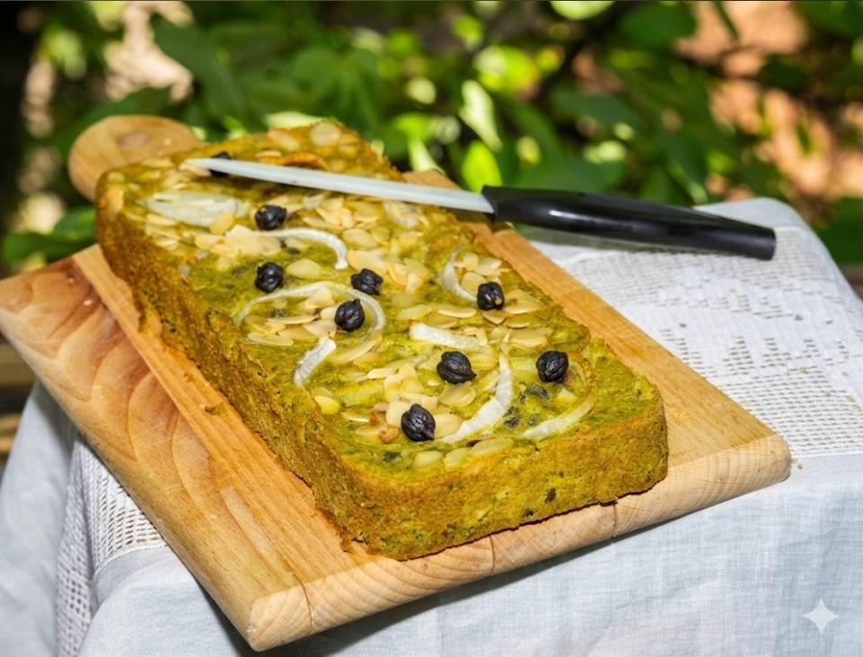 Torta di piselli e ceci neri