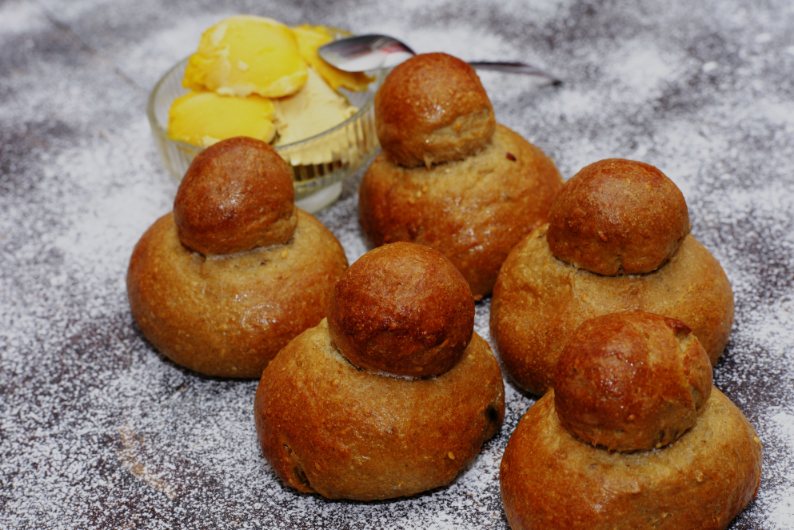 Brioches col tuppo integrali